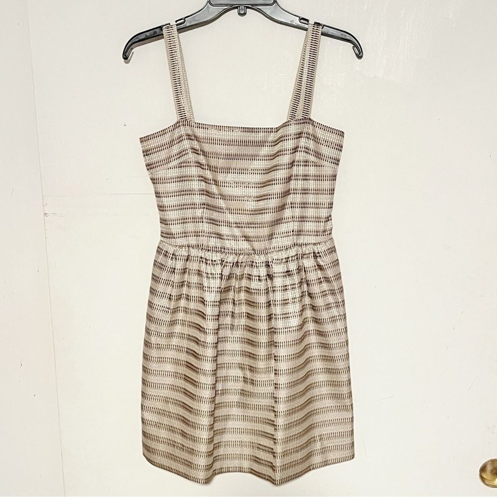 RACHEL Rachel Roy Dress Womens 6 Striped Metallic Y2K Mini Preppy Bodice Strappy